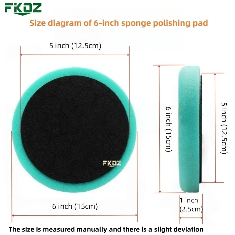 6/7 Inch Car Sponge Buffing Polishing Pad Removes
