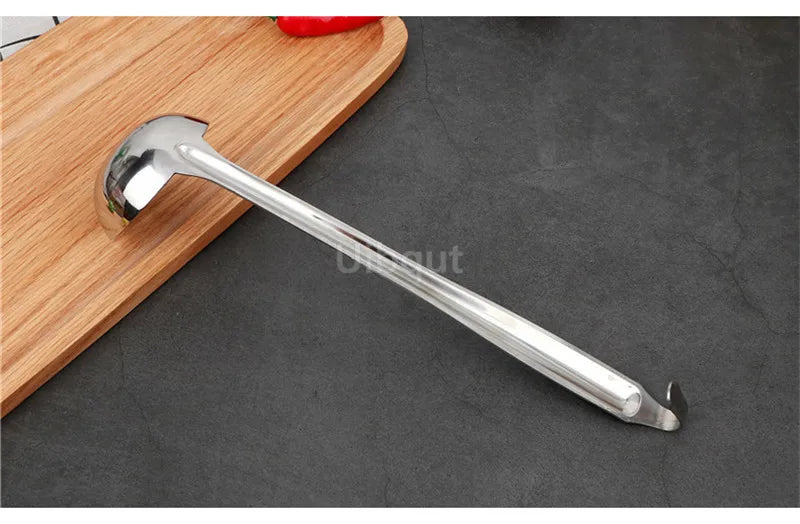 Stainless Steel Long Handle Ladle Serving Spoon Big