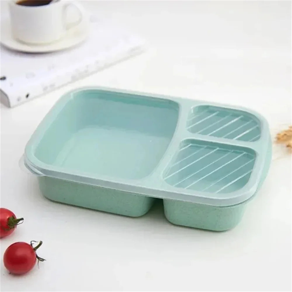 1/4pack Bento Lunch Box Compartment Food Storage Containers