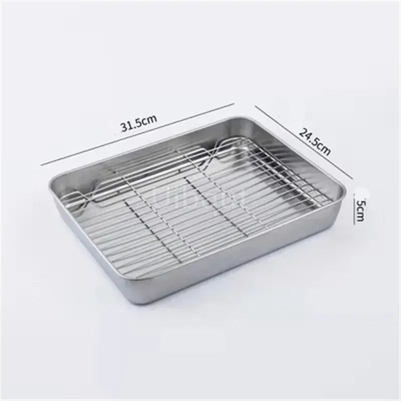 304 Stainless Steel Baking Tray Plate Bbq Tray