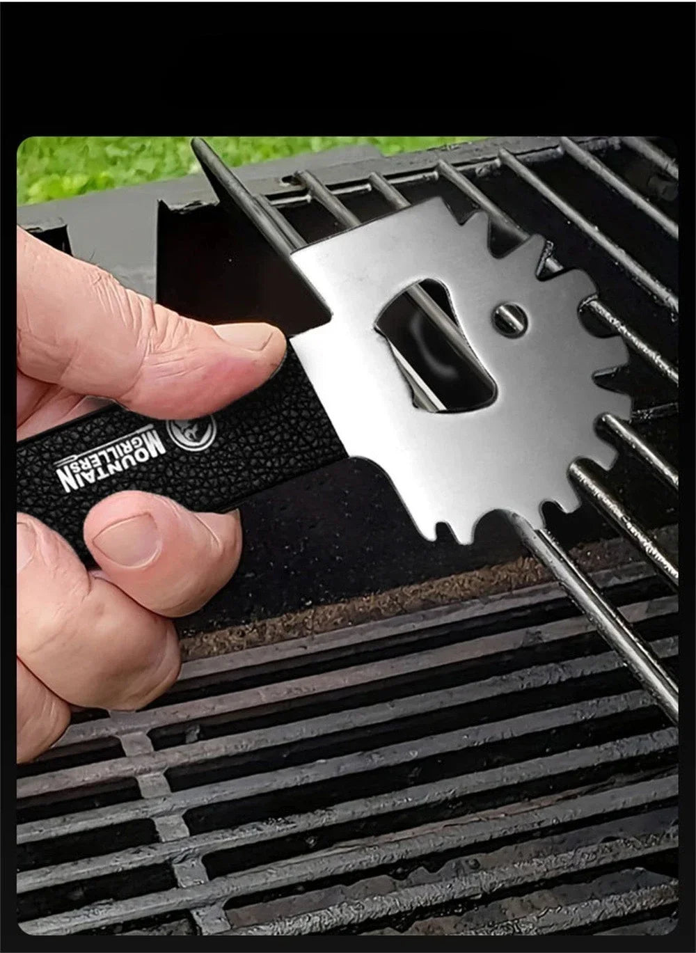 Stainless Steel Grill Cleaning Scraper Fit Charcoal Gas