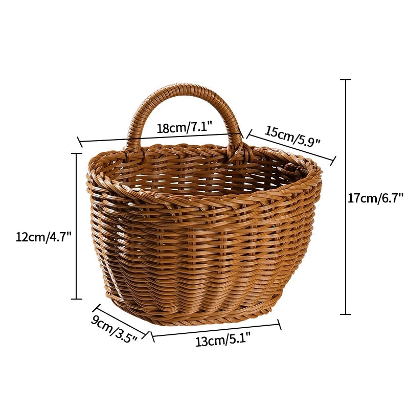 Organizer Wall Hanging Storage Basket Woven Basket Decorative