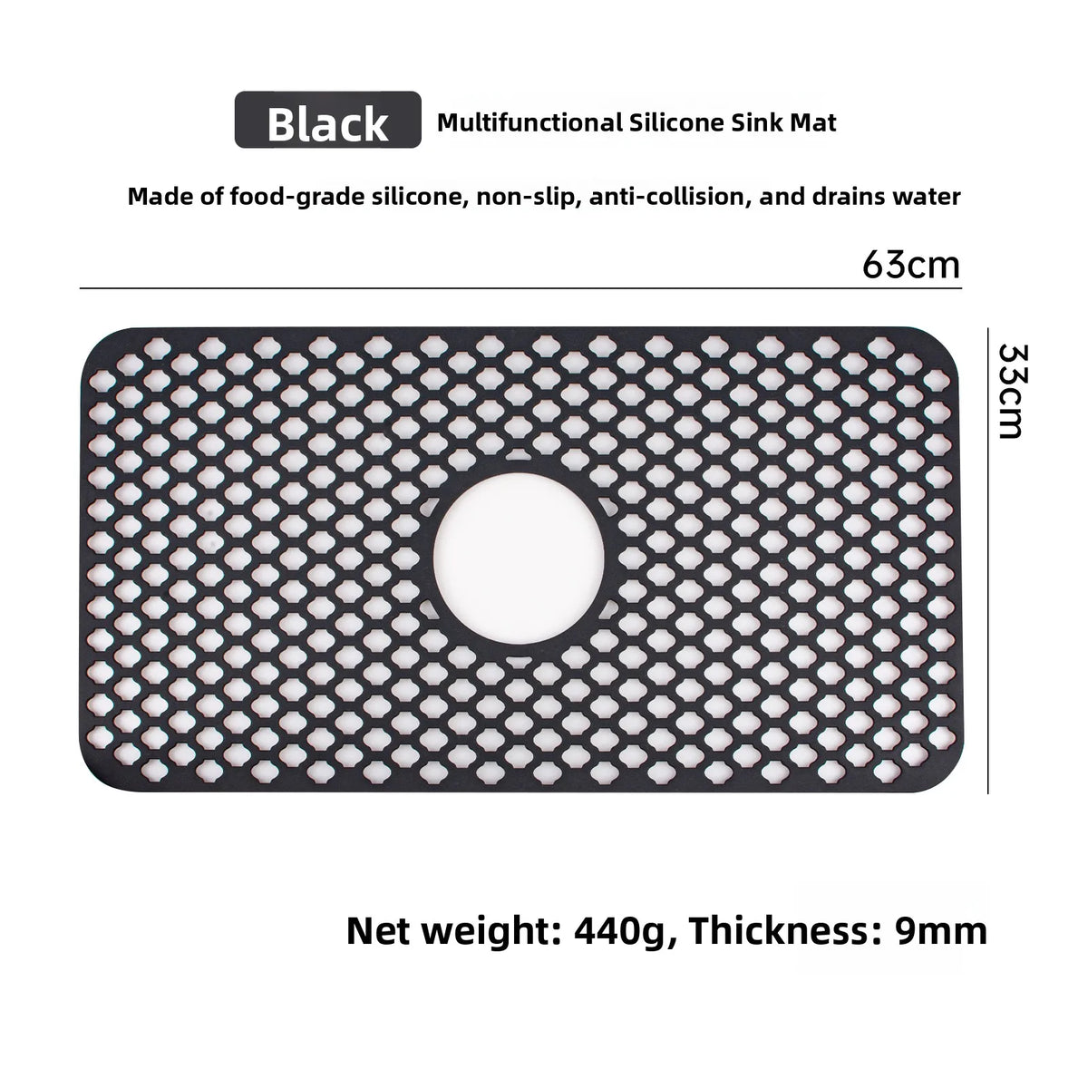 Sink Silicone Mat Anti-Scratch Honeycomb Pad Dishwashing Basin