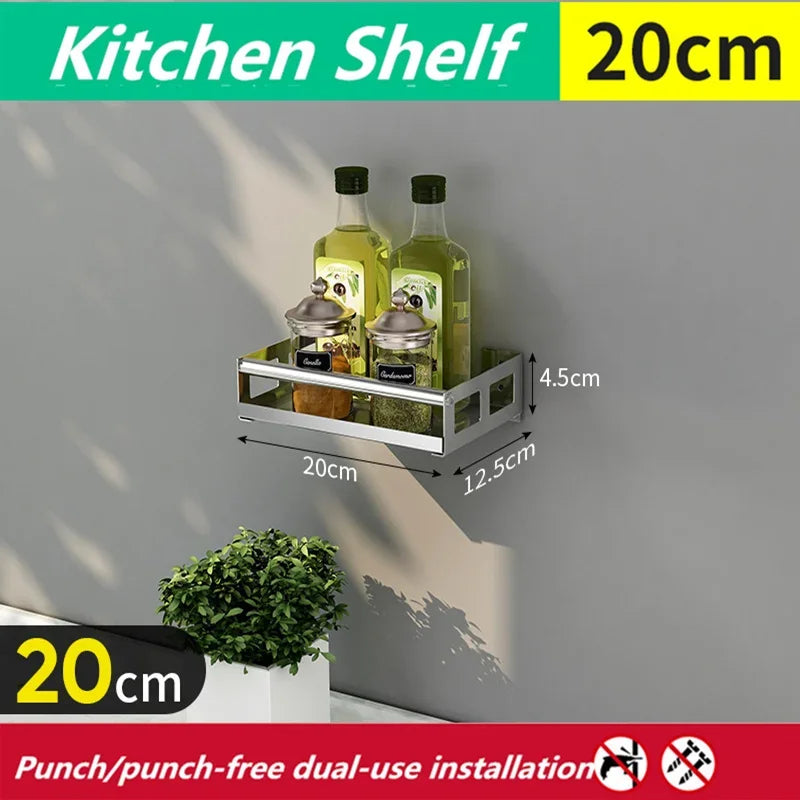 Multi-Purpose Organizer Wall Mount Spice Rack Shelf Bracket