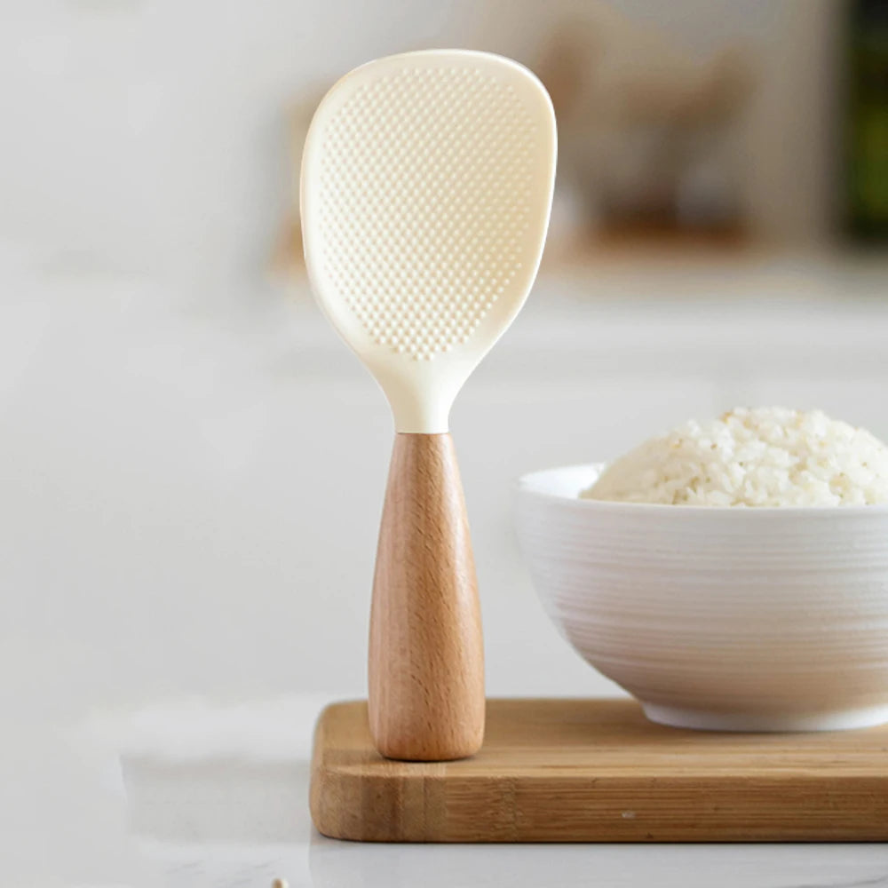 Non-Stick 1pcs Silicone Rice Spoon Cooking Spoon Anti-Scalding