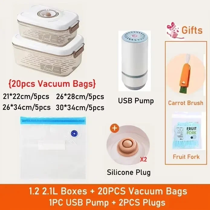 Vacuum Food Storage Box Fresh-Keeping Canister Sealed Storage