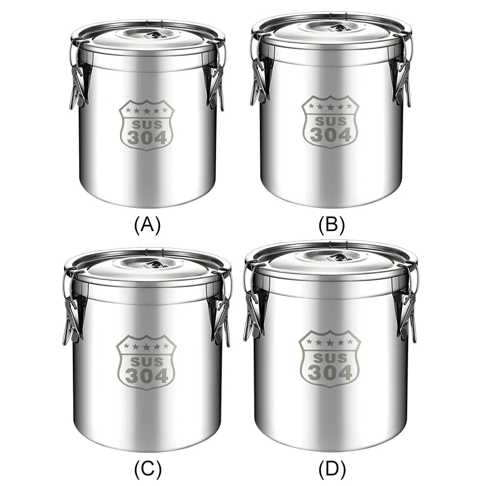 6/12/21/33l 304 Stainless Steel Food Storage Container Canister