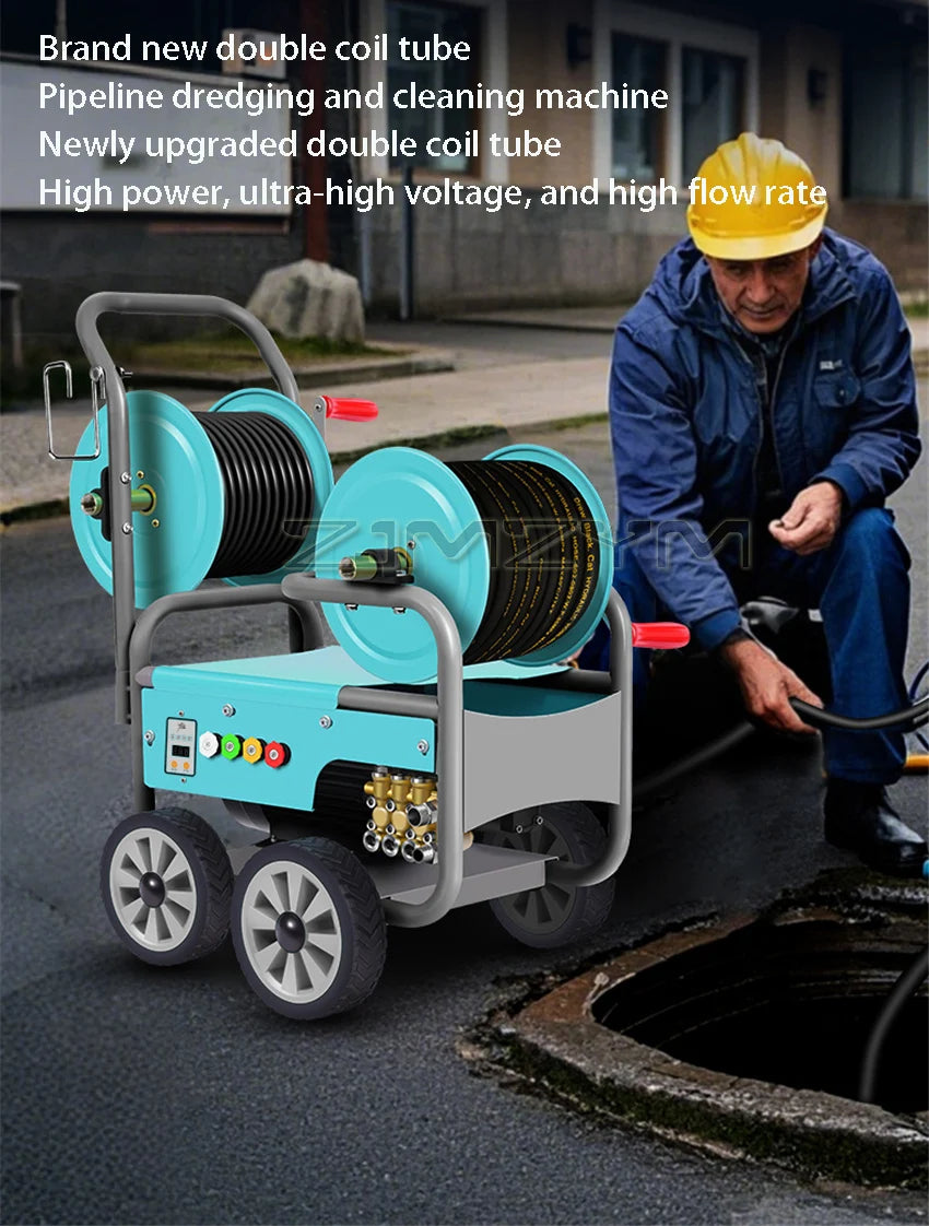 220v Sewer High-Pressure Pipeline Dredging Cleaning Machine
