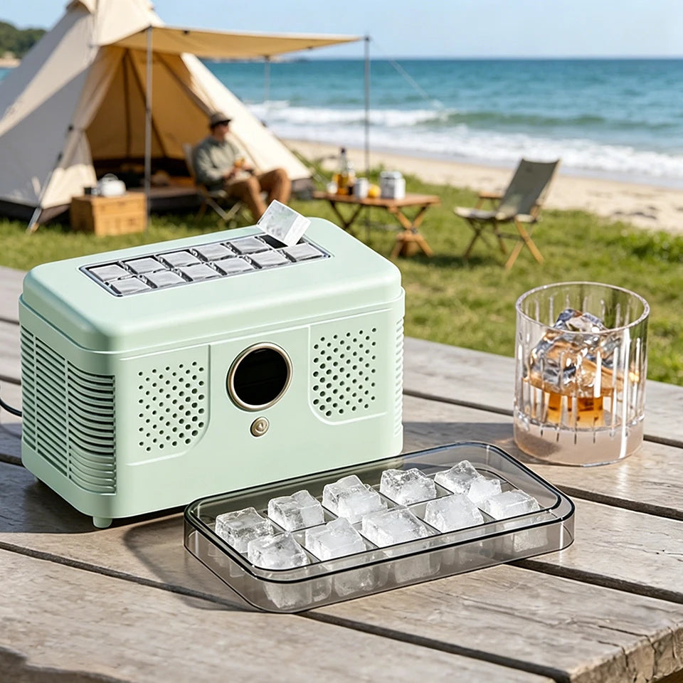 12v/220v Mini Ice Maker Car Dorm Office Camping