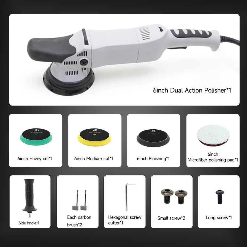 Detailing 5pcs Car Polisher 15mm/21mm Orbital Polisher Dual