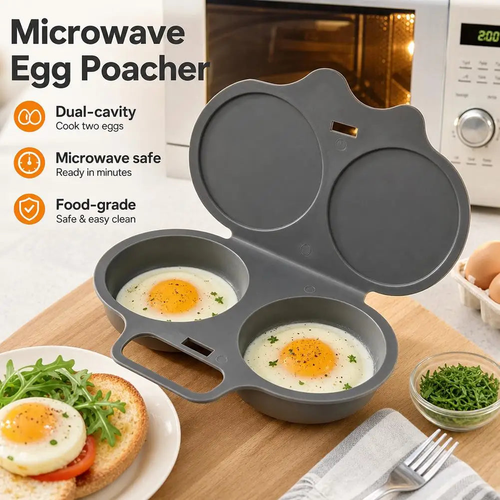 3pcs Food Grades Microwave Cooking Eggs Steamer Convenient