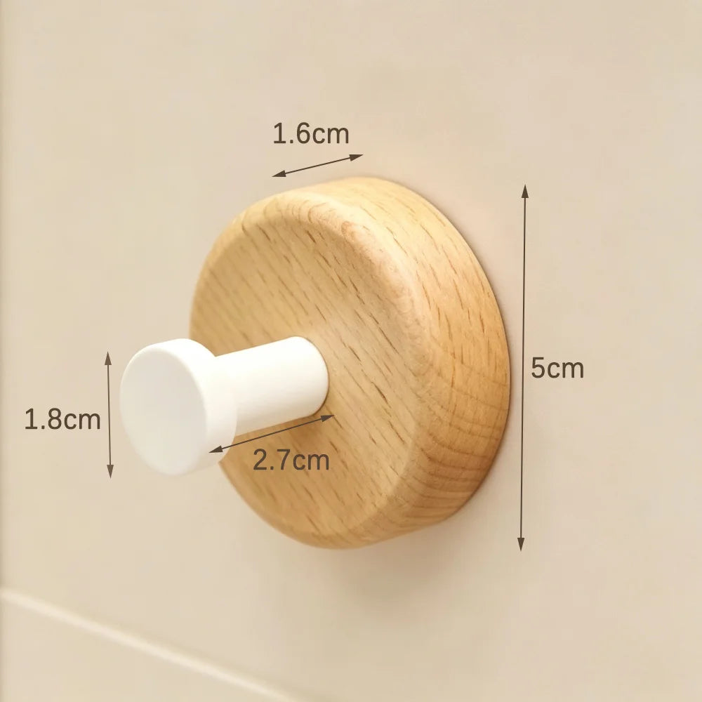 White Walnut Wood Bathroom Hardware Towel Rack Organizer