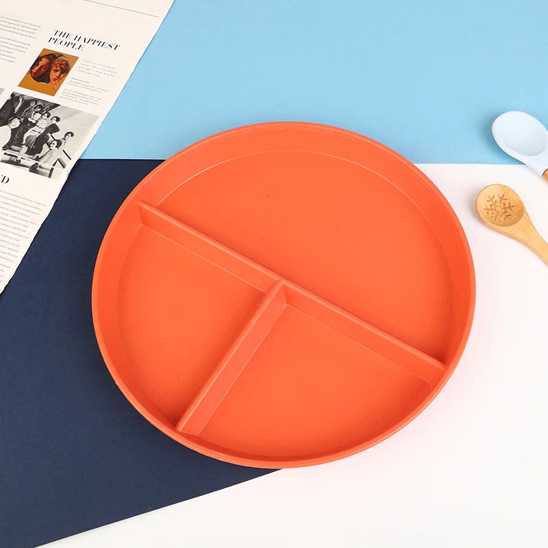 1pc Divided Dish In Diet Reusable Round Dinner