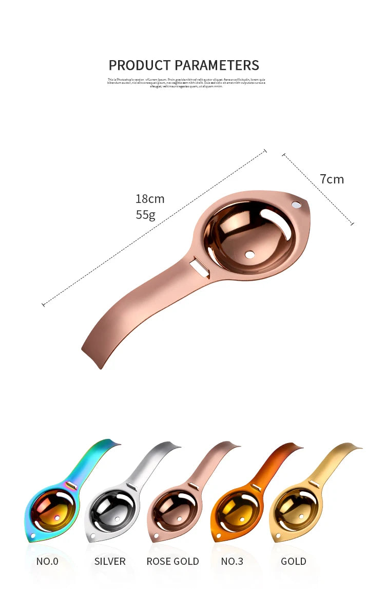 1pc Egg Separator Stainless Steel Egg Yolk White