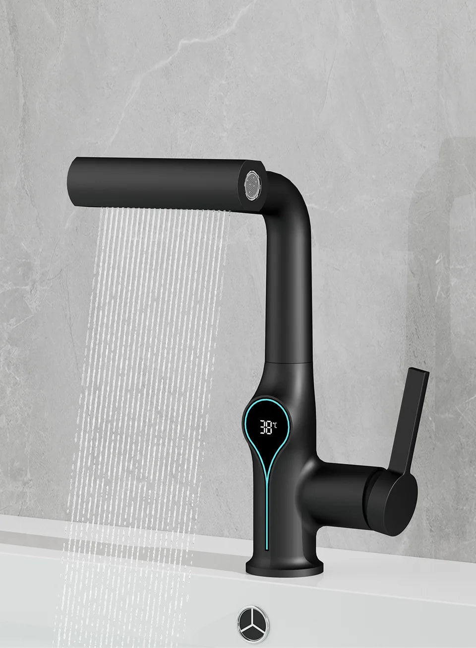 Multi Functional Waterfall Basin Faucet Mode Mixer Tap