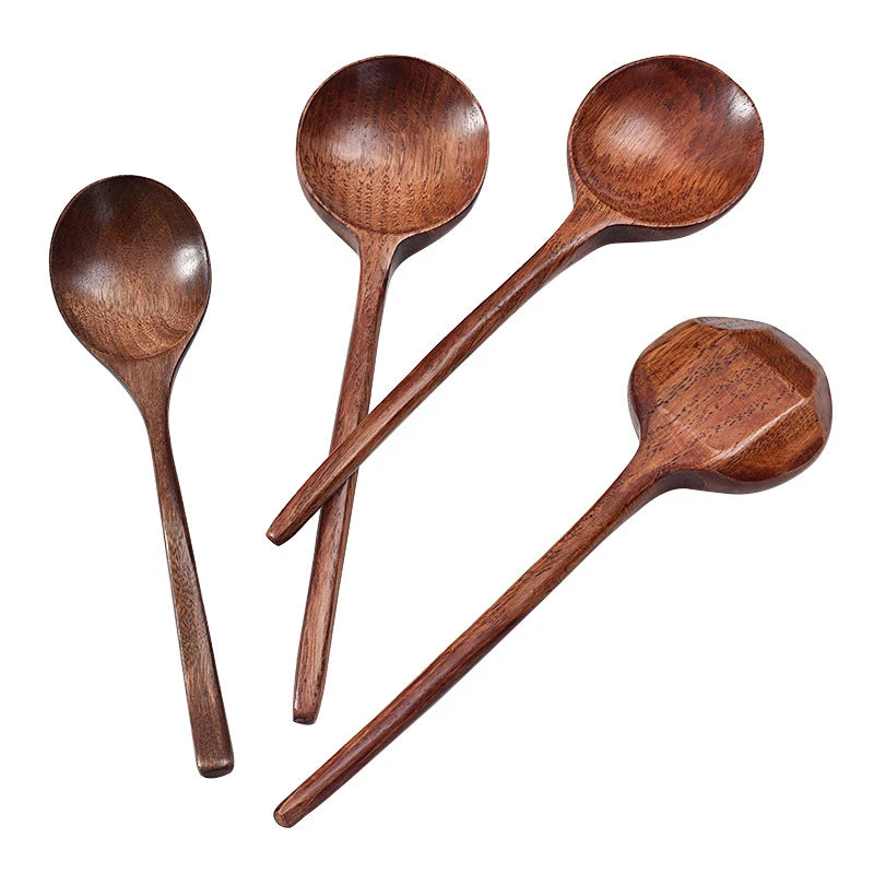 Long Handle Ramen Wooden Spoon Japanese Cooking Utensils