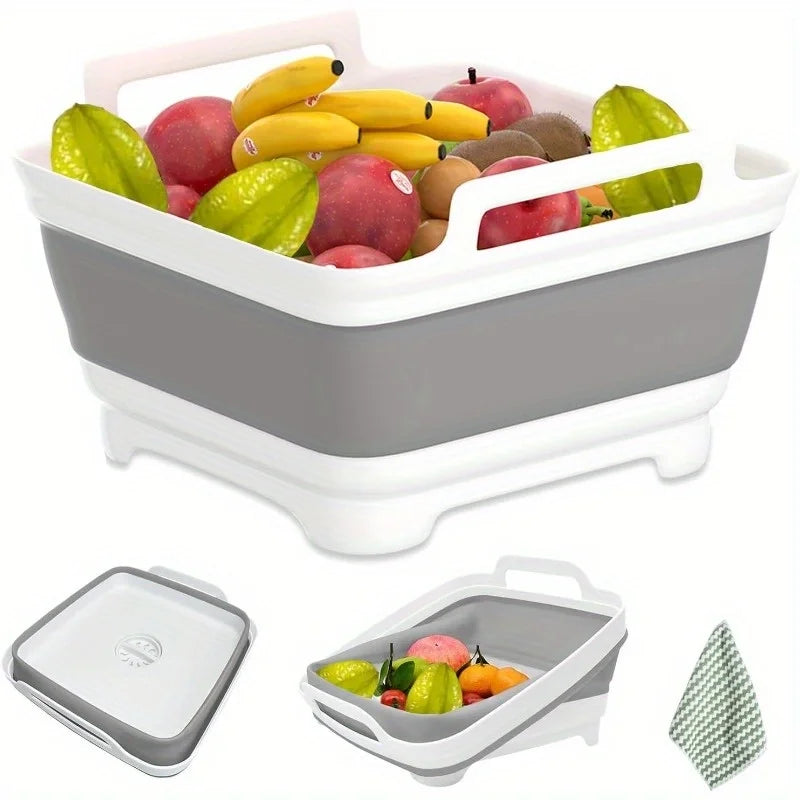 Collapsible Dish Basin Drain Plug Space Saving Outdoor