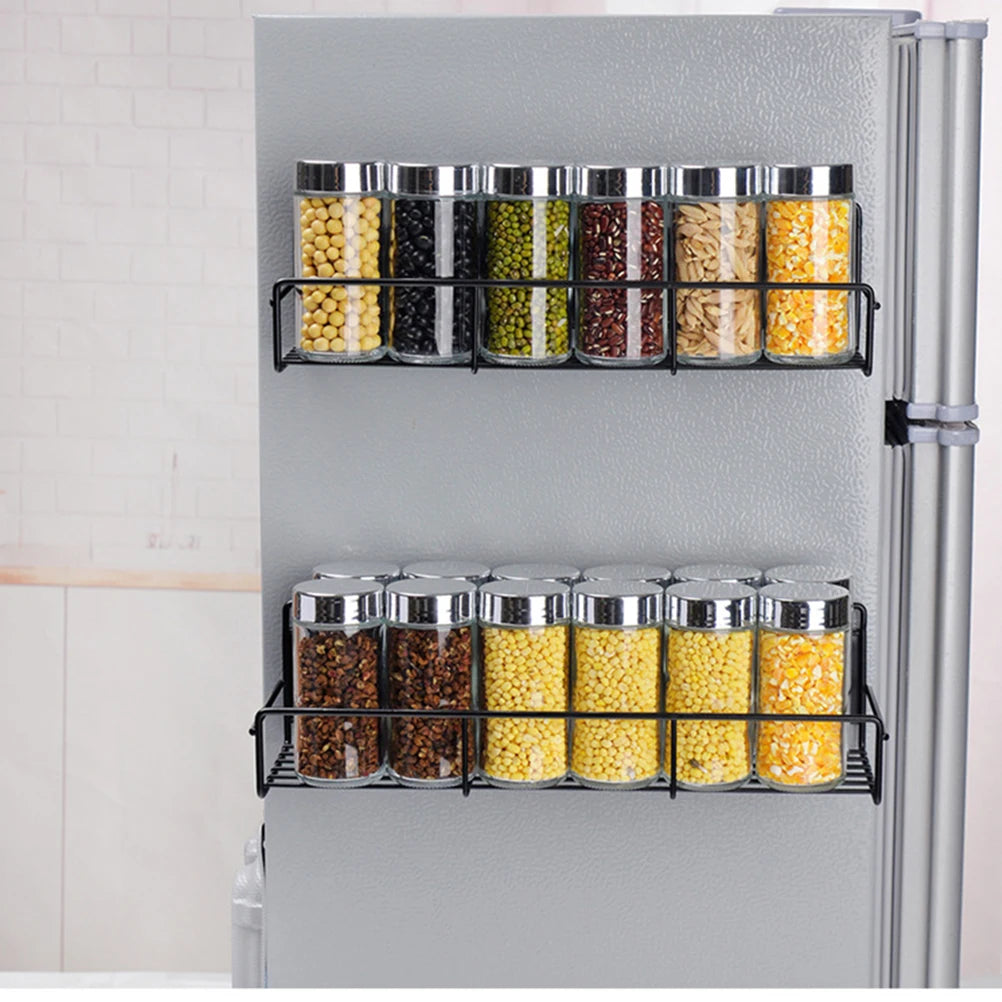 Magnetic Spice Rack Refrigerator Magnetic Shelf 2pcs Spice