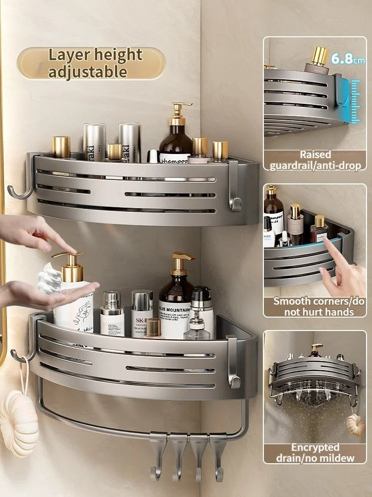 No Need To Drill Walls Installation Aluminum Bathroom