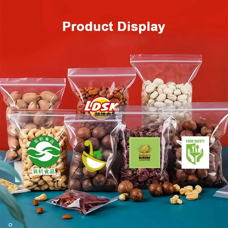 100 Small Plastic Ziplock Bags Resealable Transparent Jewelry