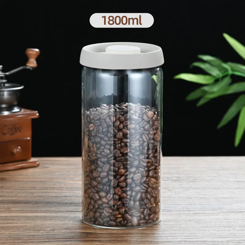 Coffee Beans Vacuum Sealed Tank Glass Sealed Jar