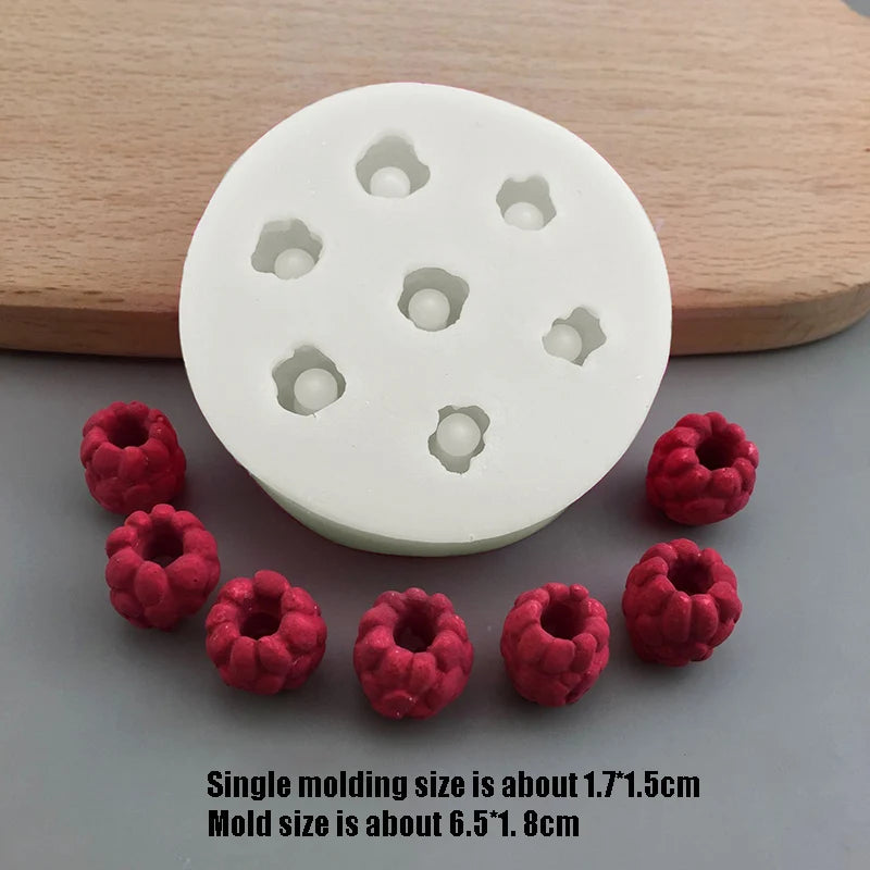 3d Blueberry Raspberry Shape Silicone Mold Sugar Craft