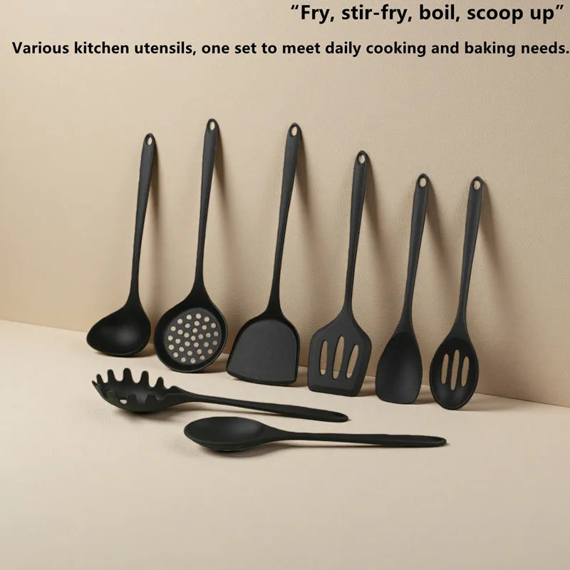 1/4/8pcs Silicone Cooking Utensils Utensils Non-Stick Cookware