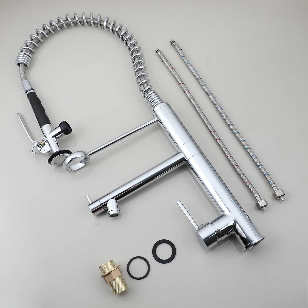 Kemaidi Brass Sink Faucet Spring Pull Down Faucets