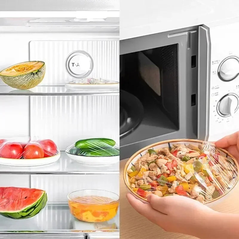 Reusable Disposable Food Cover Plastic Wrap Durable Elastic