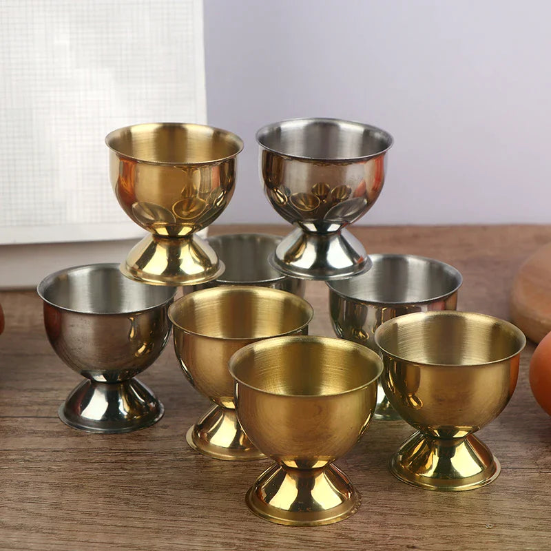 4pcs Egg Cups Handy Stainless Steel Boiled Egg