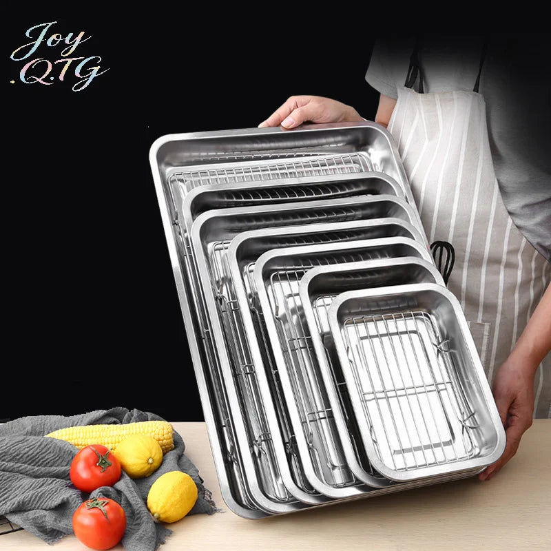 Stainless Steel Baking Tray Removable Cooling Rack Non-Stick