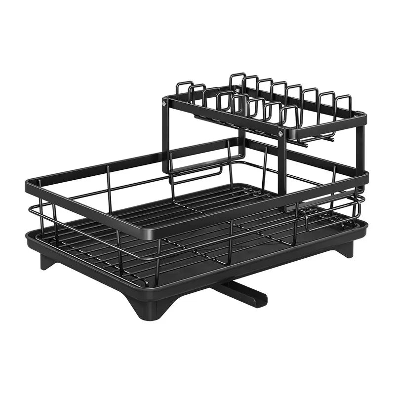 2-Tier Stainless Steel Dish Drying Rack Drainboard Rustproof