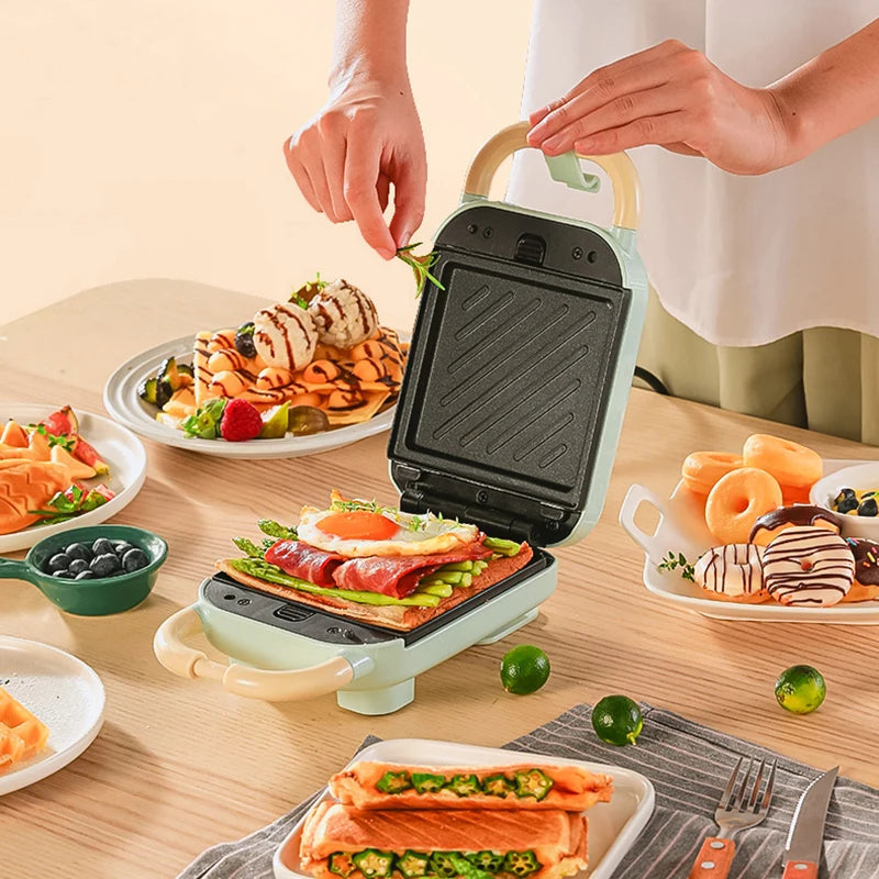 600w Electric Sandwich Maker Waffle Maker Multi-Baker Breakfast