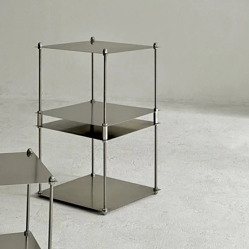 Bauhaus Stainless Steel Metal Modular Storage Rack Floor