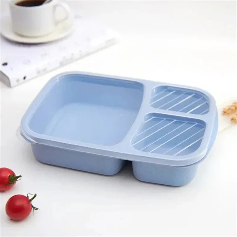 1/4pack Bento Lunch Box Compartment Food Storage Containers