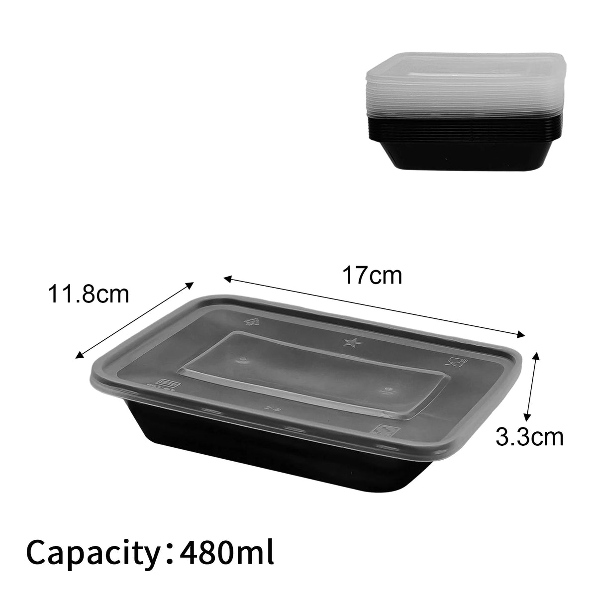 10/20x Food Storage Containers Lids Meal Prep Containers