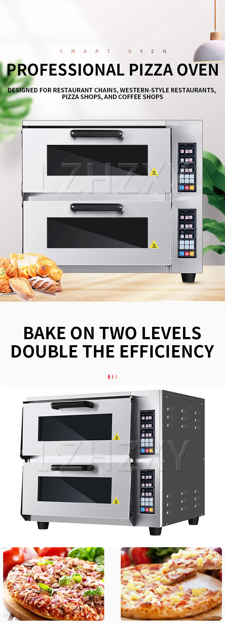 Cp03 Single-Deck Pizza Oven Computer-Controlled Temperature