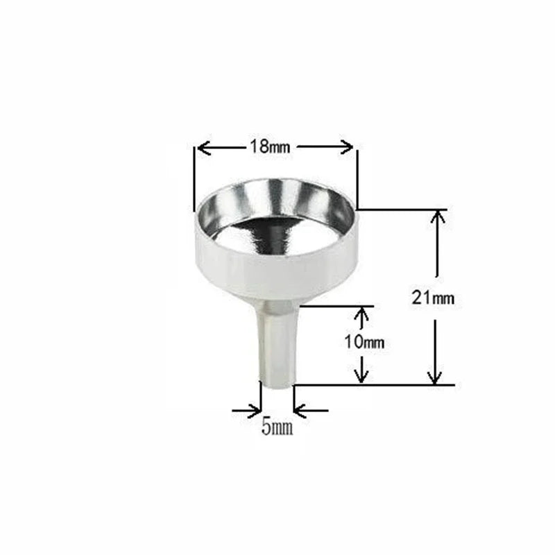 10/5/1pcs Stainless Steel Mini Funnel Detachable Filter