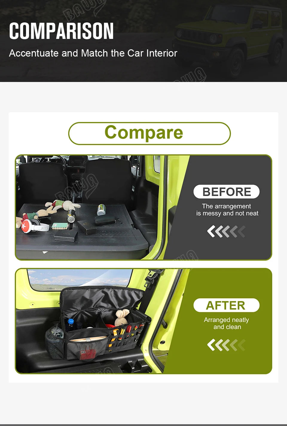 Bawa Large Capacity Trunk Storage Bag Suzuki Jimny