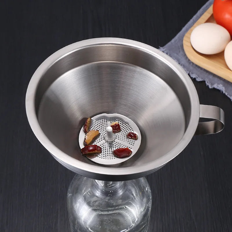 304 Stainless Steel Funnel Metal Wide Mouth Funnel