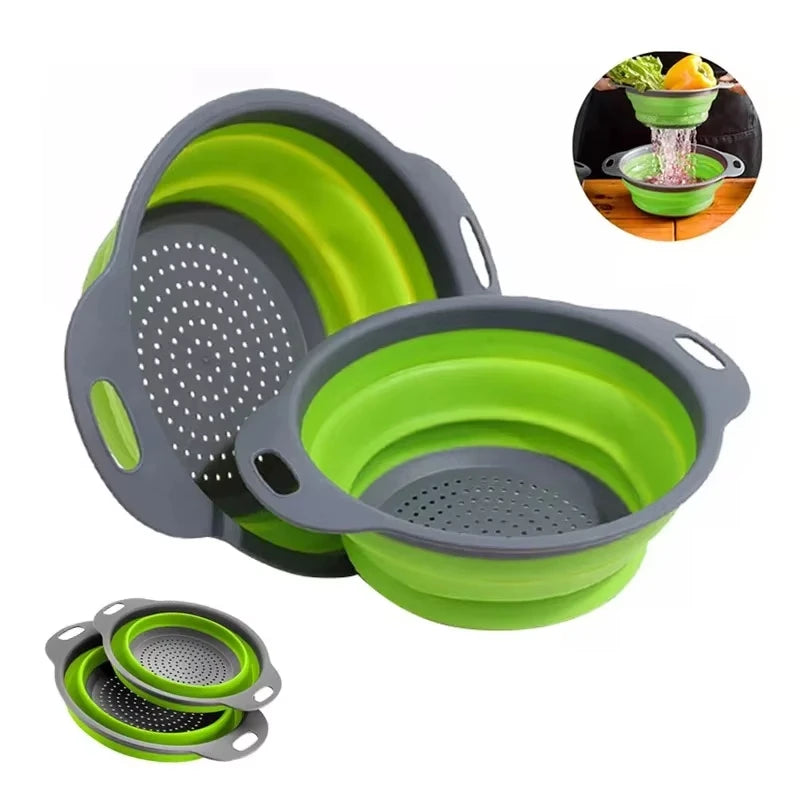 Silicone Vegetable Fruit Cleaning Drainage Basket Cleaning Basket