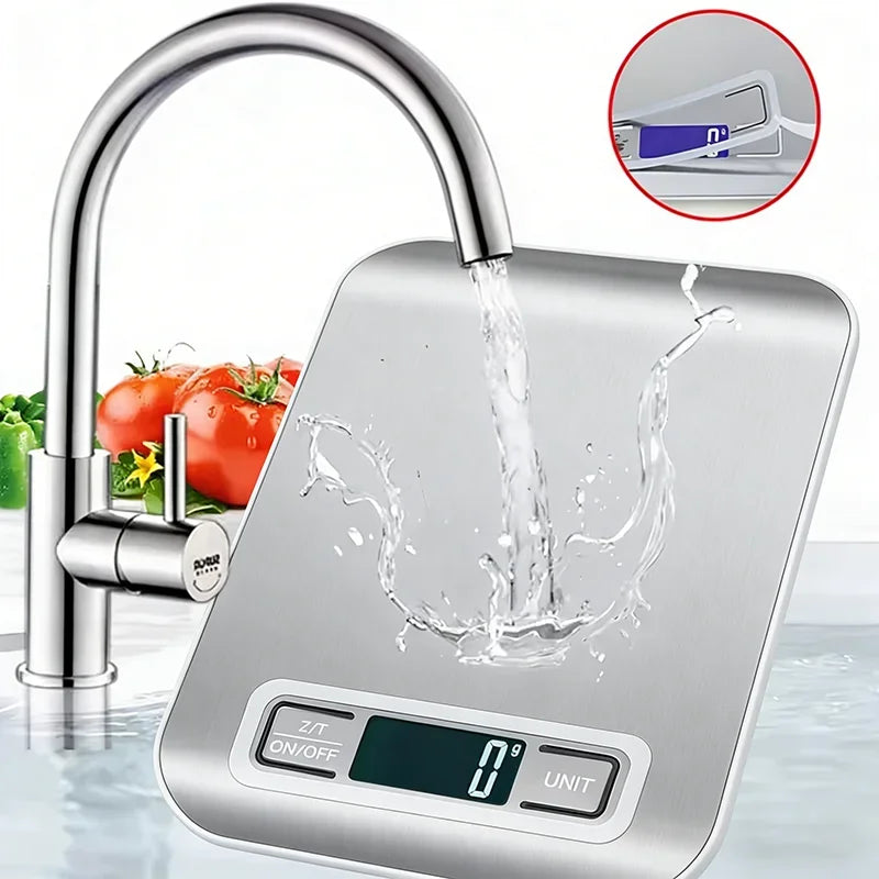 Digital Scale 10/5kg-1g Led Display Stainless Steel Panel