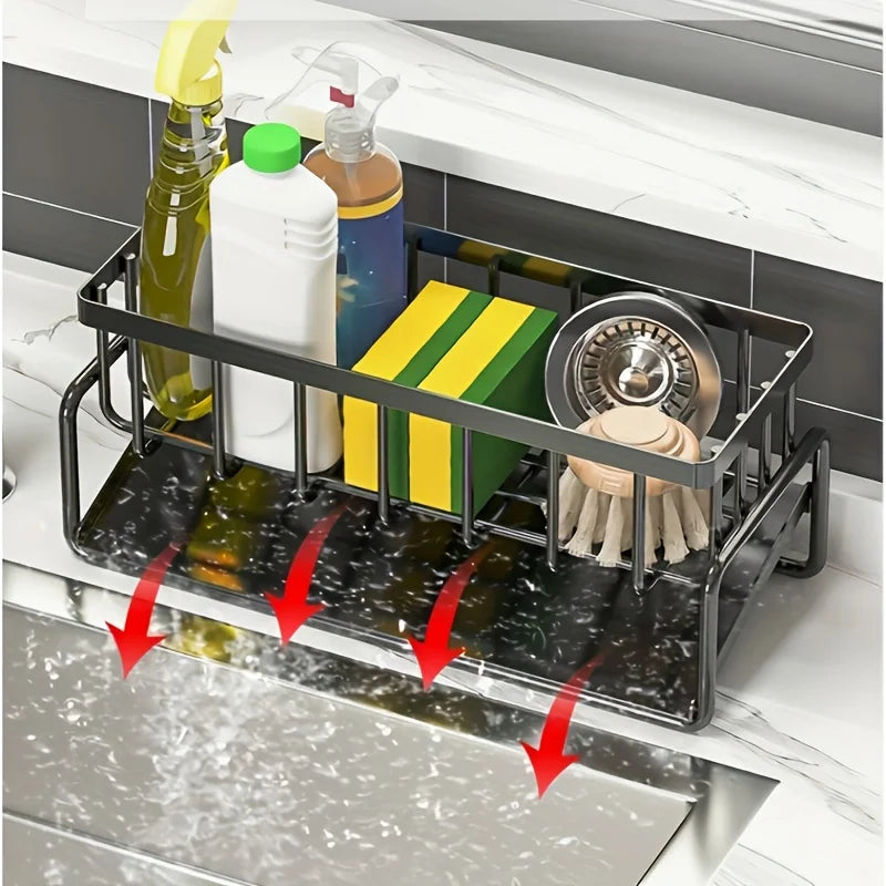 Sink Sponge Holder Stainless Steel Sponge Storage Self