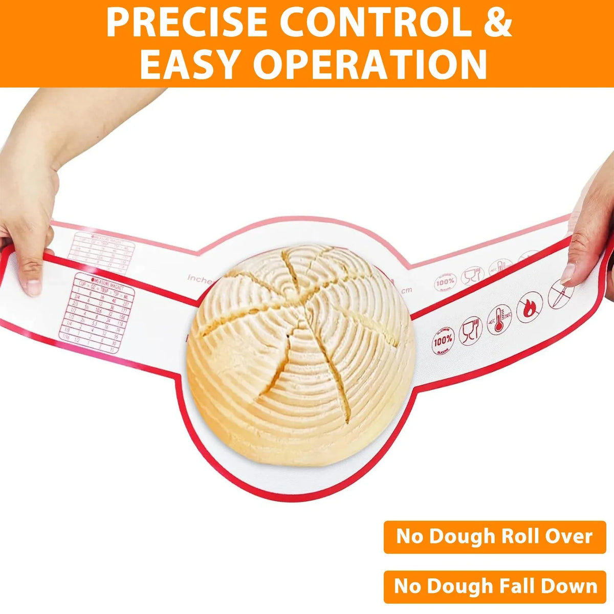Silicone Baking Mat Long Handles Kneading Pad Dough