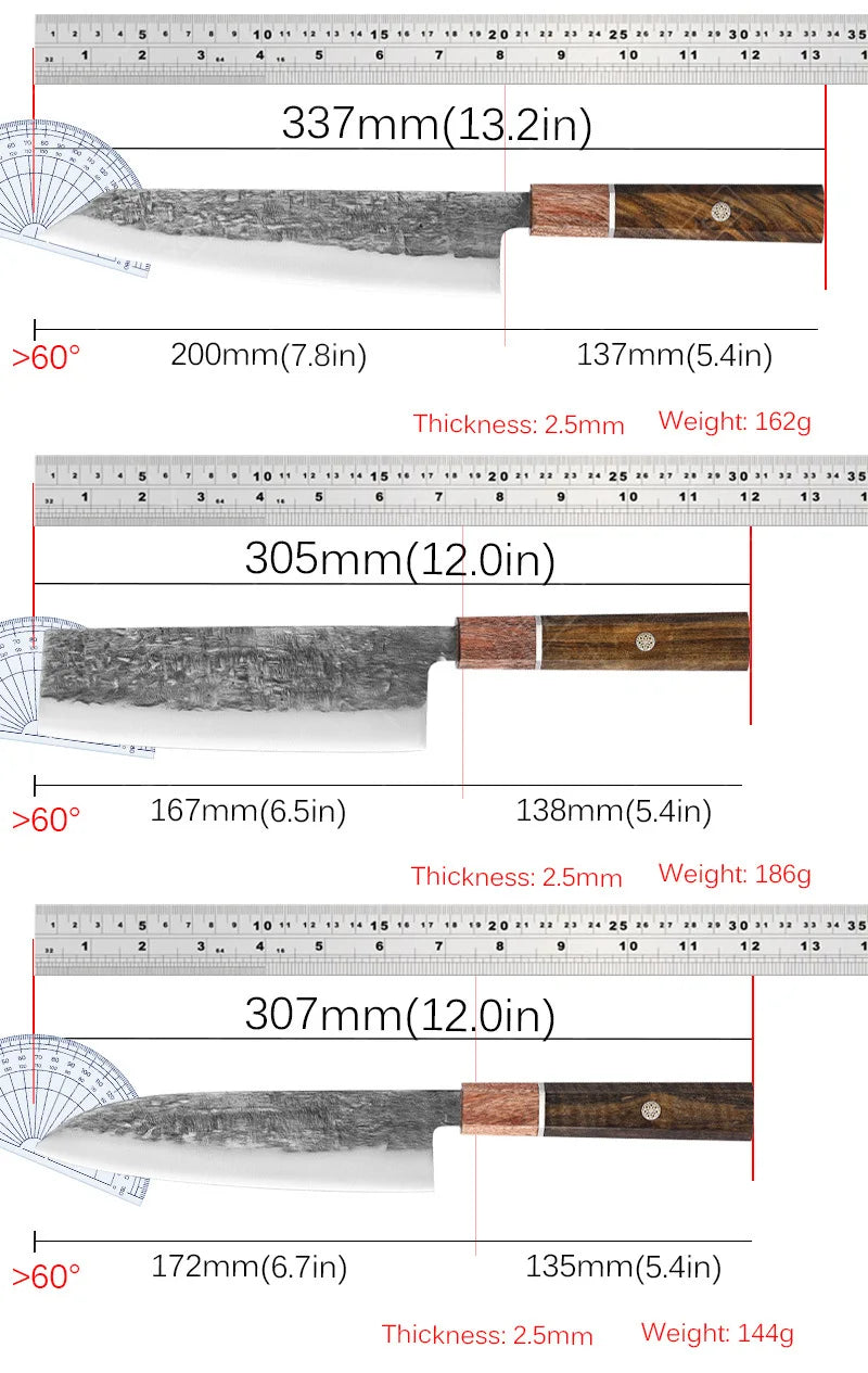 Wxcoo Hand Forged Santoku Japanese Chef Knife Meat