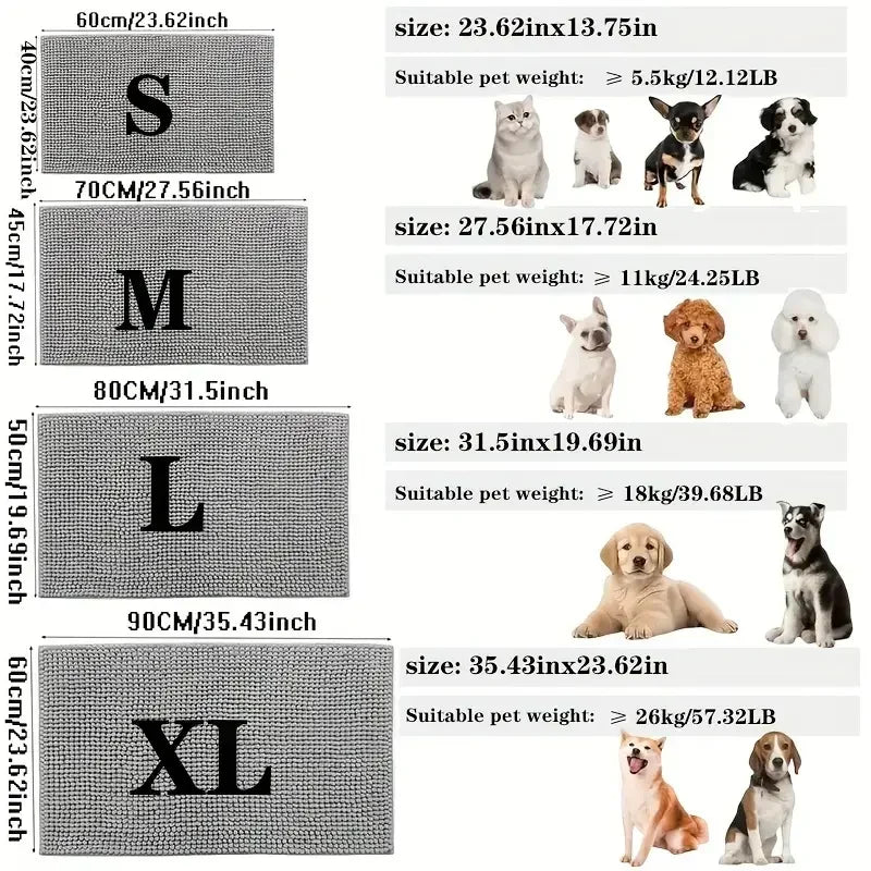 Pet Dog House Cat Doormats Muddy Paws Absorbent