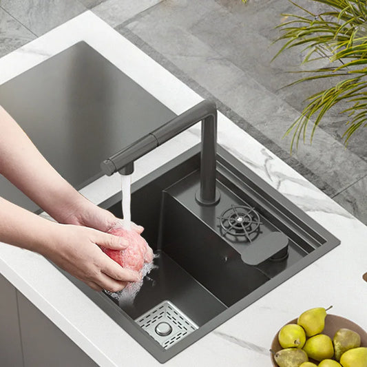 Stainless Steel Mini Hidden Sink Balcony Bar Apartment