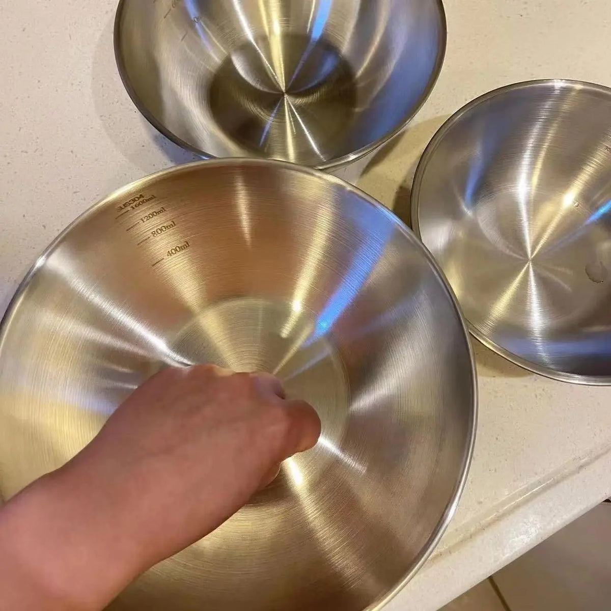 1-3 Stainless Steel Bowl Scale Cooking Baking Food