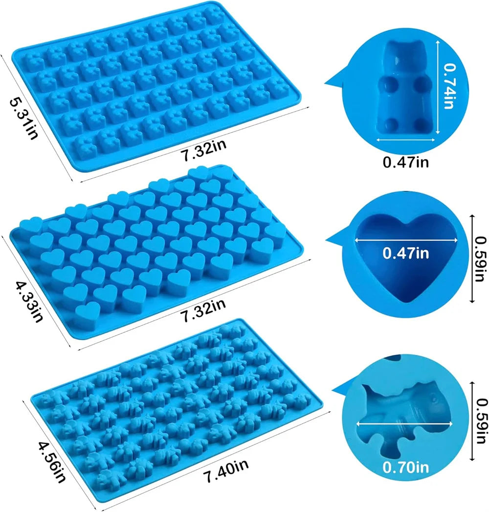 6pcs Candy Silicone Moulds Dropper Candy Gummy Molds