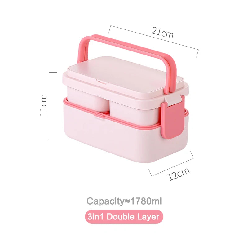 Magic Bento Box Double Layer Lunch Box Meal